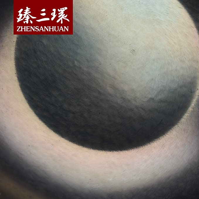 ZhangQiu ZhenSanHuan Chinese Hand Hammered Flat Bottom Carbon Steel Wok
