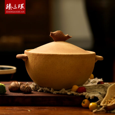 ZhenSanHuan Handmade Earthenware Clay Pot Casserole – 1.8L for 2–4 people