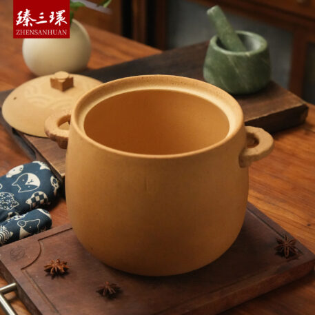 ZhenSanHuan Handmade Earthenware Clay Pot Casserole – 6L for big family