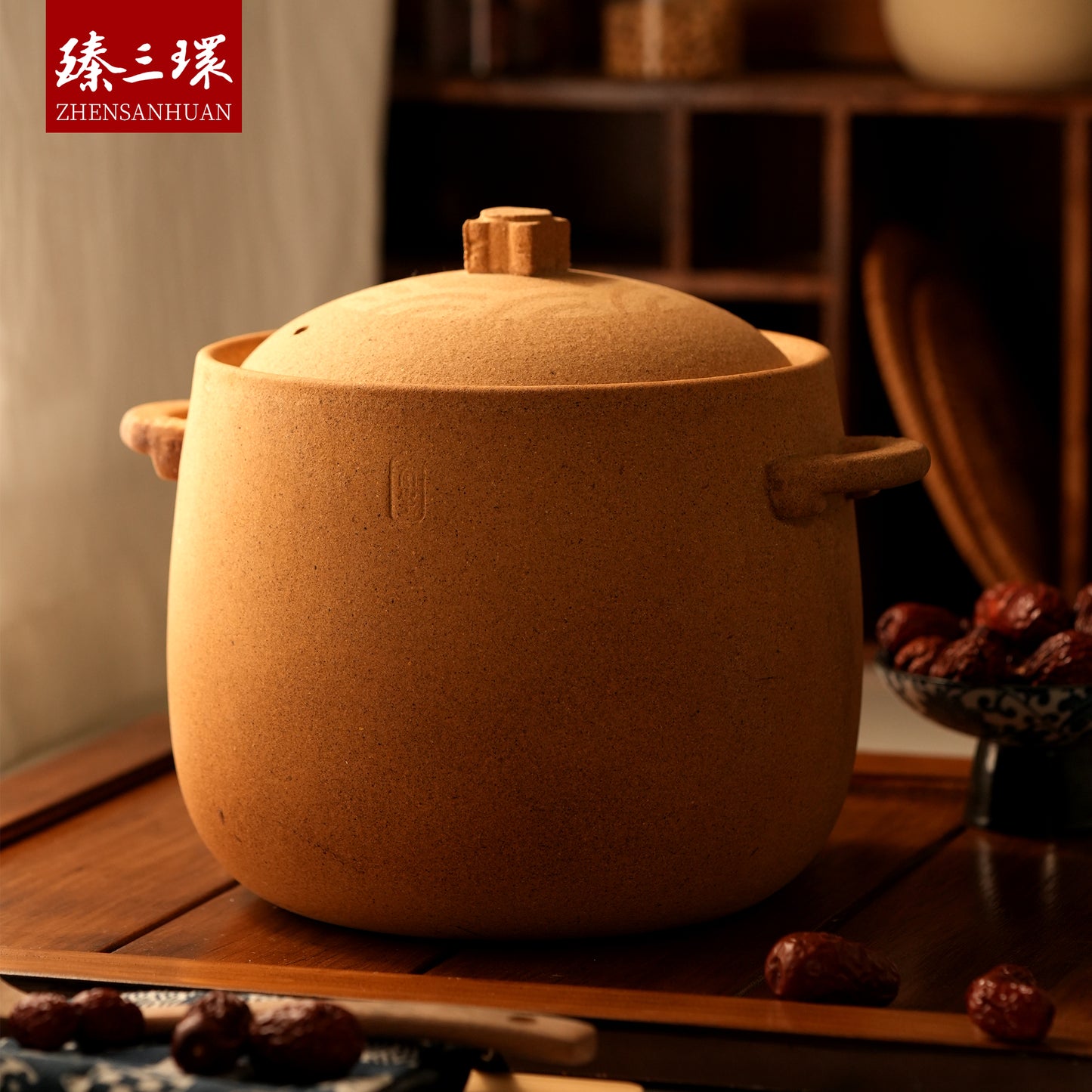 ZhenSanHuan Handmade Earthenware Clay Pot Casserole – 6L for big family