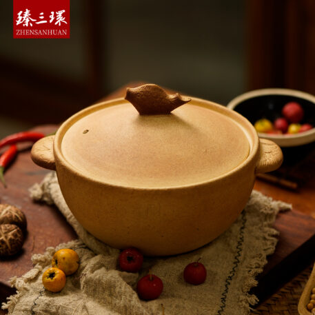 ZhenSanHuan Handmade Earthenware Clay Pot Casserole – 1.8L for 2–4 people