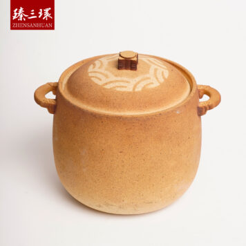 ZhenSanHuan Handmade Earthenware Clay Pot Casserole – 6L for big family