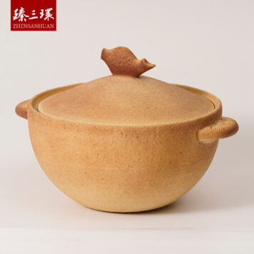 ZhenSanHuan Handmade Earthenware Clay Pot Casserole – 1.8L for 2–4 people