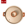 ZhenSanHuan Handmade Earthenware Clay Pot Casserole – 0.8L for individual or small servings