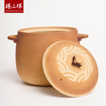 ZhenSanHuan Handmade Earthenware Clay Pot Casserole – 6L for big family