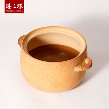 ZhenSanHuan Handmade Earthenware Clay Pot Casserole – 4L for 4-6 people