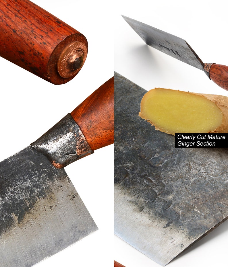 ZhenSanHuan Hand Hammered Forged Kitchen Knife Cleaver - For Deli, cheese and Flour-made Food