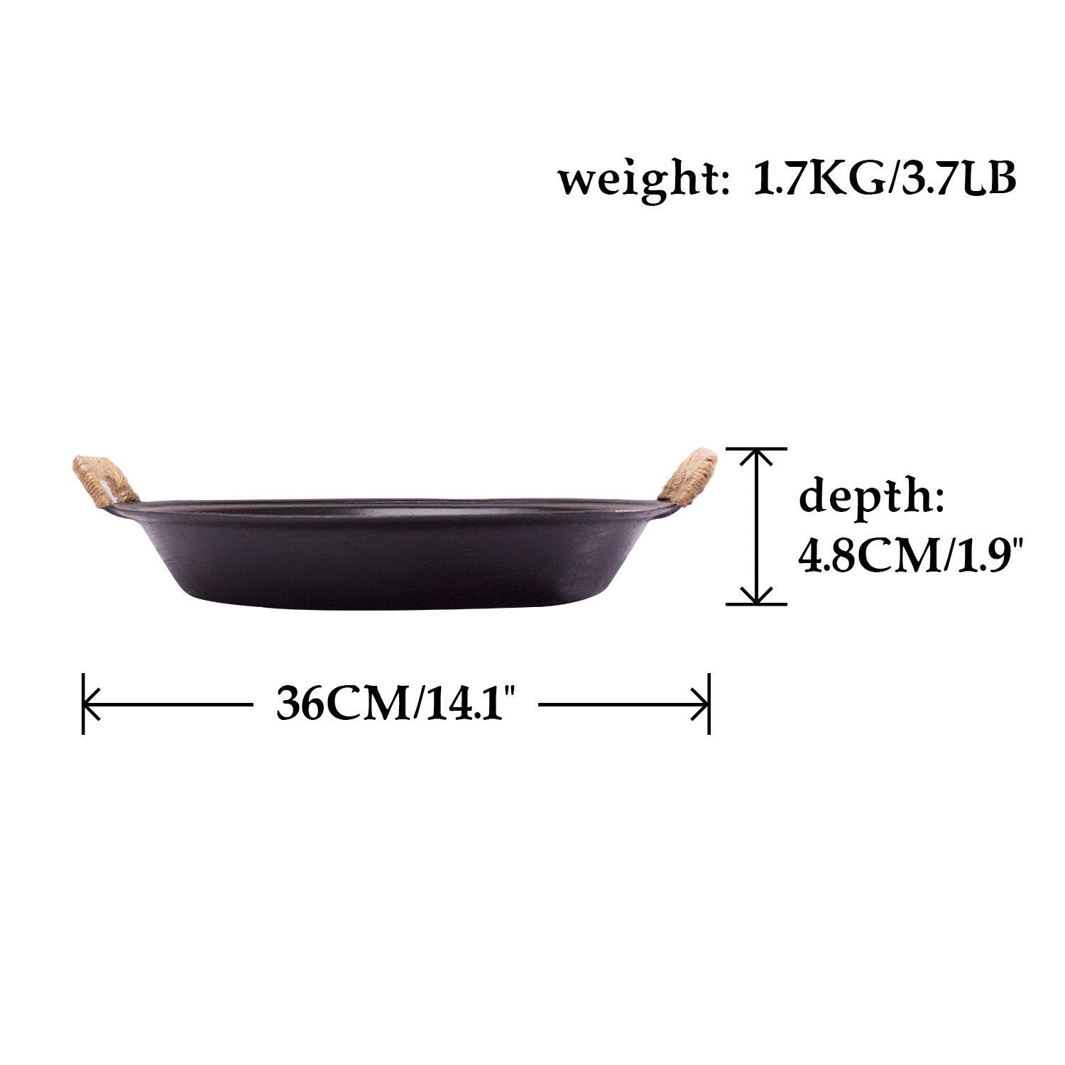 ZhenSanHuan Cast Iron Round Skillet/Frying Pan, Steak, pancake, dumplings
