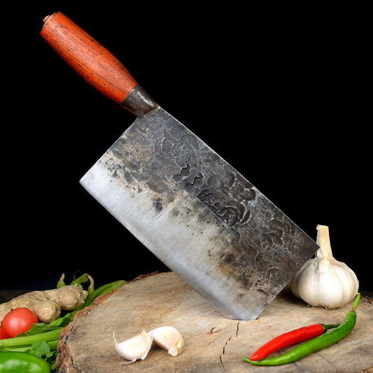 ZhenSanHuan Hand Hammered Forged Kitchen Knife Cleaver - Boning for Chopping bones